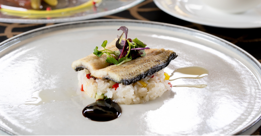 画像：プレミアムコース魚料理