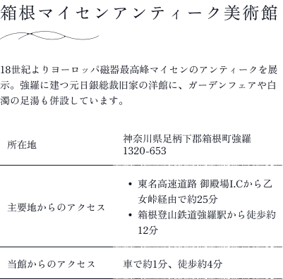箱根マイセンアンティーク美術館